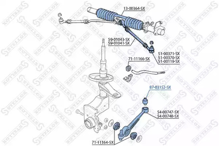 87-03152-SX STELLOX сайлентблок рычага