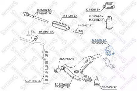 Фото 1 87-51002-SX STELLOX Сайлентблок