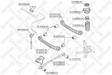 Сайлентблок STELLOX 87-51009-SX