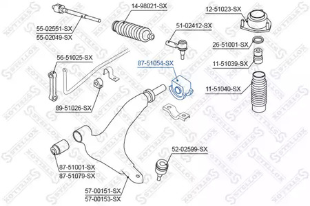 Сайлентблок STELLOX 87-51054-SX