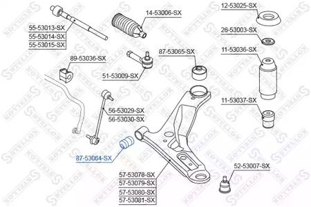 87-53064-SX STELLOX Сайлентблок