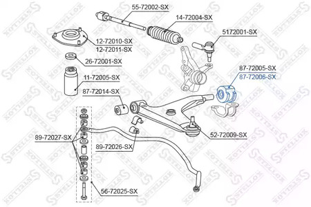 Фото 1 87-72006-SX STELLOX Сайлентблок