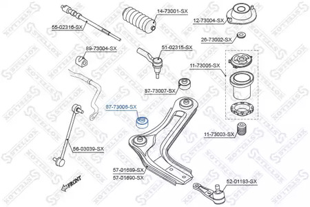 Фото 1 87-73006-SX STELLOX Сайлентблок