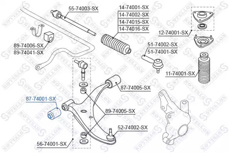 Фото 1 87-74001-SX STELLOX Сайлентблок