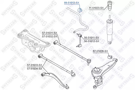 Фото 1 89-51012-SX STELLOX Втулка стабилизатора