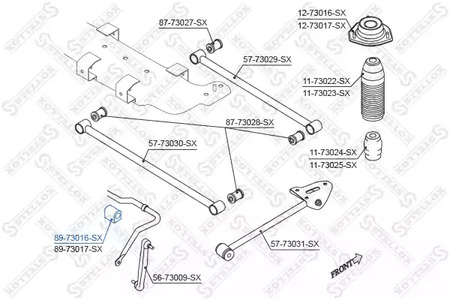 89-73016-SX STELLOX Втулка стабилизатора