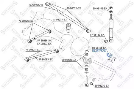 Фото 1 89-98158-SX STELLOX Втулка стабилизатора