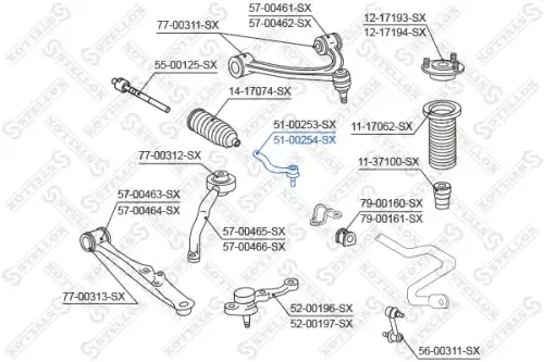 Рулевая тяга STELLOX 51-00254-SX