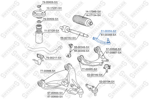 51-00354-SX STELLOX Наконечник рулевой тяги