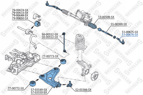 51-00676-SX STELLOX Рулевая тяга