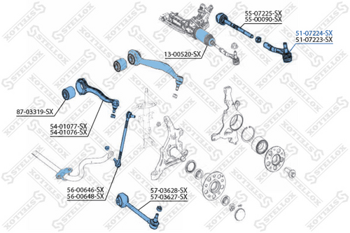 51-07224-SX STELLOX Наконечник рулевой тяги