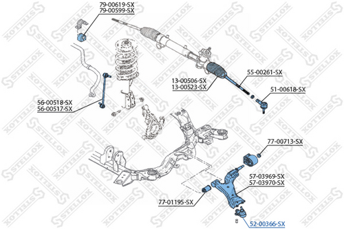 Запчасть STELLOX 52-00366-SX