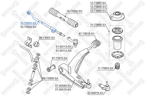 55-73003-SX STELLOX Рулевая тяга