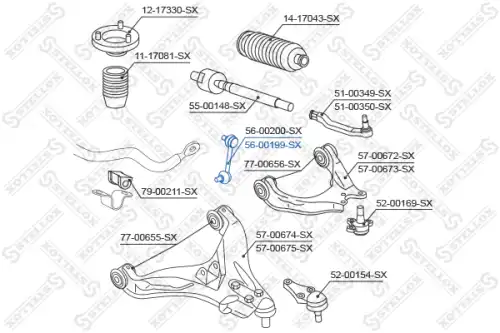 Стойка стабилизатора STELLOX 56-00199-SX