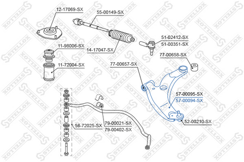 57-00094-SX STELLOX Рычаг подвески