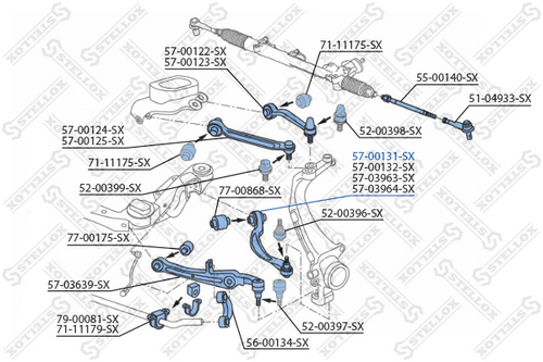 57-00131-SX STELLOX Рычаг подвески