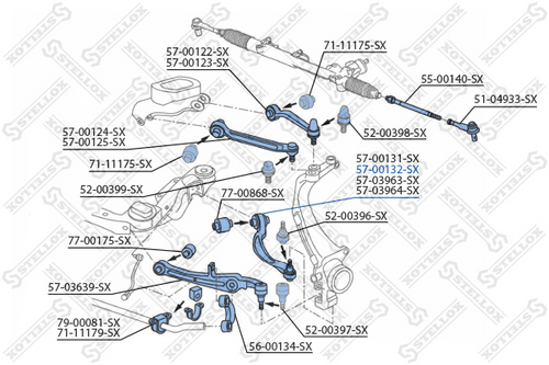 57-00132-SX STELLOX Рычаг подвески