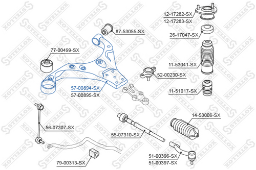 Рычаг подвески STELLOX 57-00894-SX