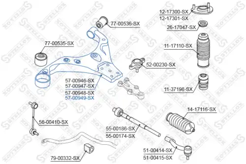 Рычаг подвески STELLOX 57-00949-SX