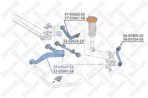 Рычаг подвески STELLOX 57-03547-SX