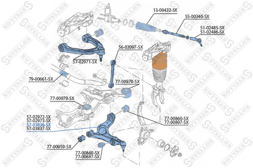 57-03836-SX STELLOX Рычаг подвески