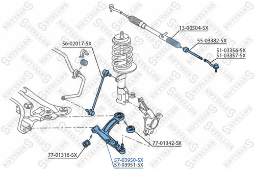 Рычаг подвески STELLOX 57-03950-SX