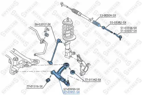 Рычаг подвески STELLOX 57-03951-SX