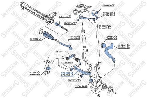 57-03952-SX STELLOX Рычаг подвески