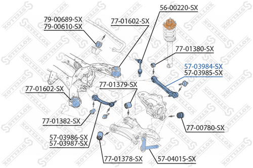 57-03984-SX STELLOX Рычаг подвески