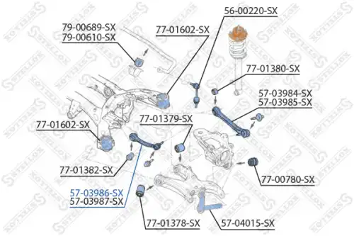 57-03986-SX STELLOX Рычаг подвески