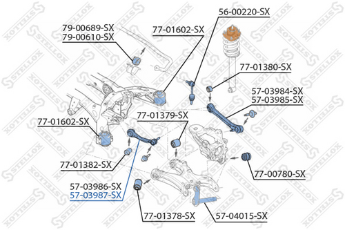 57-03987-SX STELLOX Рычаг подвески