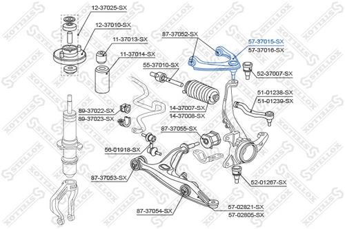 57-37015-SX STELLOX Рычаг подвески