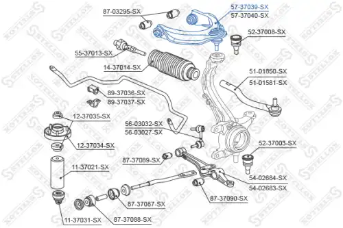 57-37039-SX STELLOX Рычаг подвески