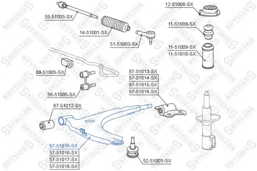 Рычаг подвески STELLOX 57-51015-SX