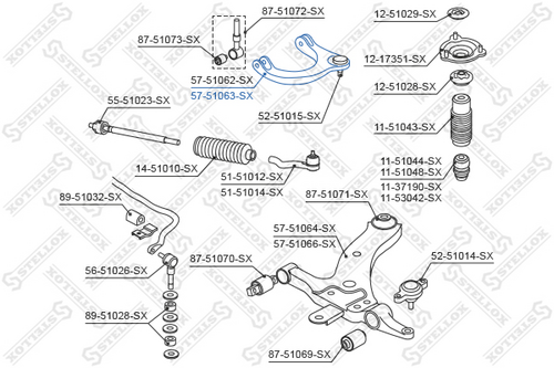 Рычаг подвески STELLOX 57-51063-SX