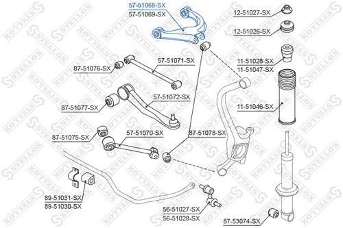 Рычаг подвески STELLOX 57-51068-SX