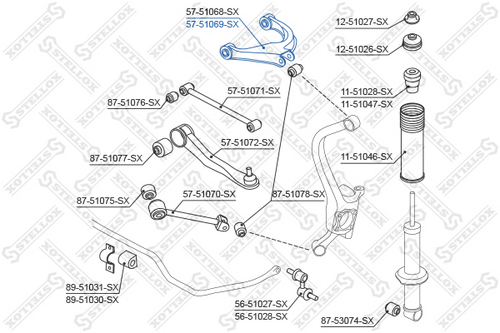 Рычаг подвески STELLOX 57-51069-SX