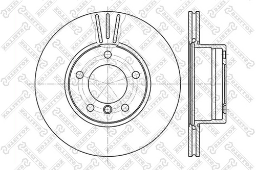 6020-1536V-SX STELLOX диск тормозной передний