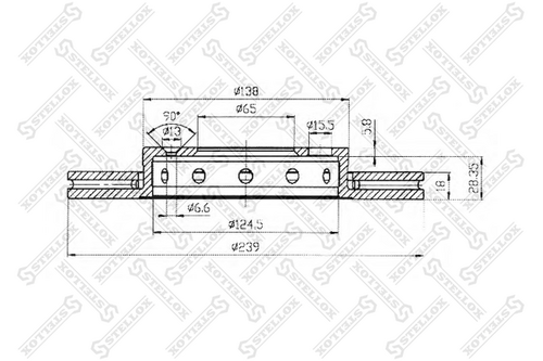 6020-47101V-SX STELLOX диск тормозной передний