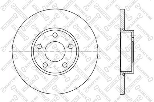 6020-4742-SX STELLOX диск тормозной передний