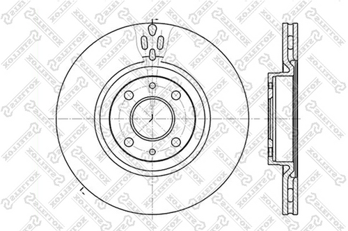 6020-9923V-SX STELLOX диск тормозной передний