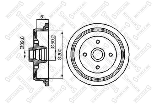 Тормозной барабан STELLOX 6025-4720-SX