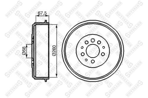 6026-4709-SX STELLOX Тормозной барабан