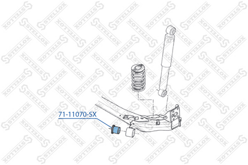 Сайлентблок подрамника зад. STELLOX 71-11070-SX