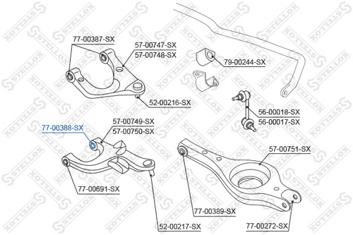 77-00388-SX STELLOX Сайлентблок