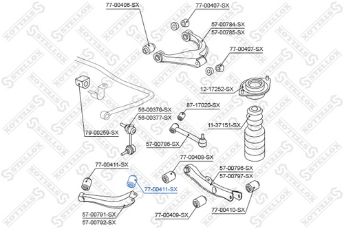 Сайлентблок STELLOX 77-00411-SX