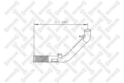 82-03712-sx труба глушителя приемная 2изг с гофрой STELLOX 82-03712-SX