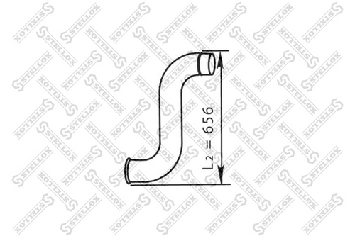 82-03764-sx труба глушителя промежут. до резонатора 2-изг. STELLOX 82-03764-SX