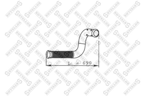 82-03765-sx труба глушителя приемная 2-изг. с гофрой STELLOX 82-03765-SX