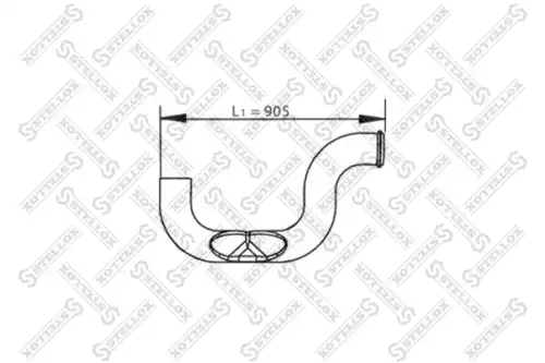 82-03770-sx труба глушителя промежут. после резон. 3-изг. STELLOX 82-03770-SX